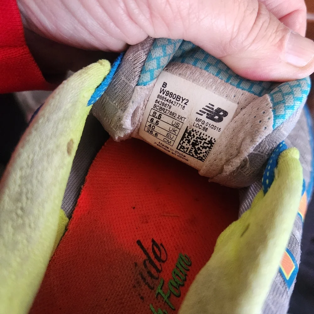 New Balance Teal and Yellow Athletic Running Sneakers